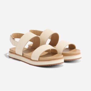 Nisolo Go-To Flatform Sandal Bone size 8